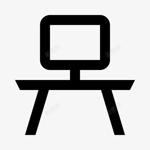 工作场所电脑桌家具图标svg_新图网 https://ixintu.com 场所 家具 工作 工作场 显示器 桌子 电脑桌
