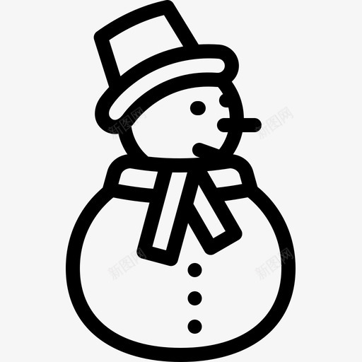 雪人圣诞187直系图标svg_新图网 https://ixintu.com 圣诞 直系 雪人