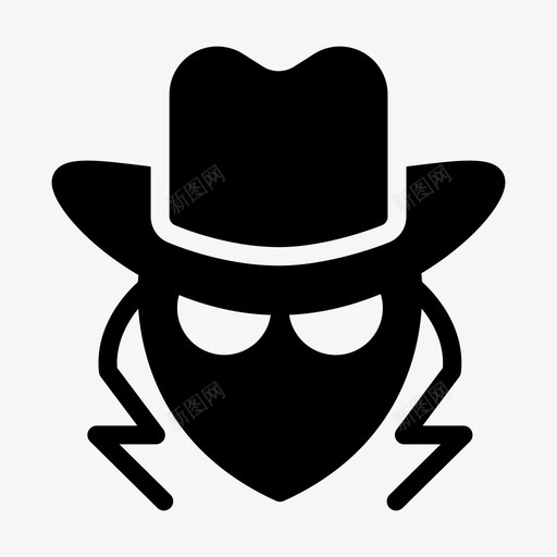 间谍特工黑客图标svg_新图网 https://ixintu.com 48px 互联网 字形 安全 安全线 特工 秘密 间谍 黑客