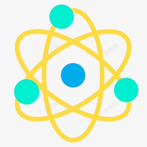 原子科学99平面图标svg_新图网 https://ixintu.com 原子 平面 科学99