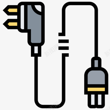 插头连接器类型线型颜色图标图标