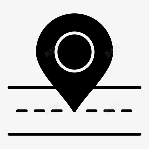 道路位置地图图标svg_新图网 https://ixintu.com 位置 地图 字形 实体 道路