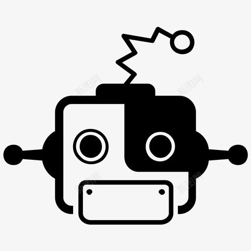 机器人电子机械图标svg_新图网 https://ixintu.com 技术 机器人 机械 电子 程序 精密
