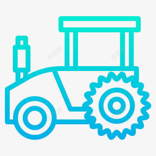 拖拉机农业和农民5坡度图标svg_新图网 https://ixintu.com 农业 农民 坡度 拖拉机