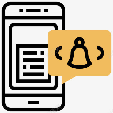 智能手机dialogueassets22黄色阴影图标图标
