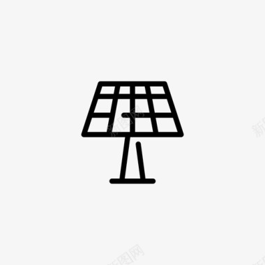 太阳能电池板荷兰20线性图标图标