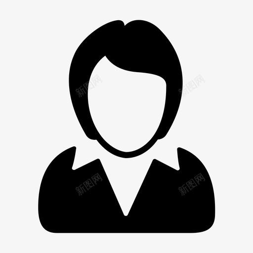 女商人头像领袖图标svg_新图网 https://ixintu.com 商务人士图标集1 头像 女商人 领袖