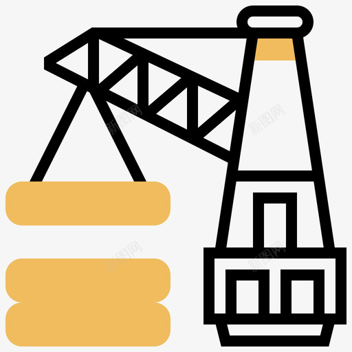 起重机工业过程27黄影图标svg_新图网 https://ixintu.com 工业 起重机 过程 黄影