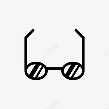 眼镜圆眼镜太阳镜图标图标