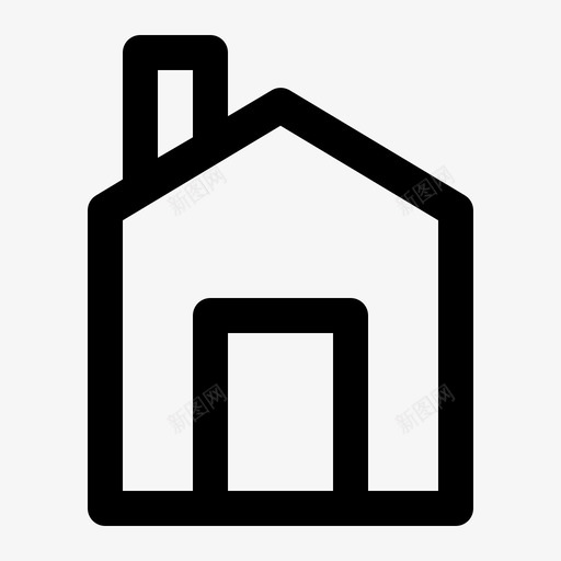 家房子财产图标svg_新图网 https://ixintu.com 家 房子 联系人 财产