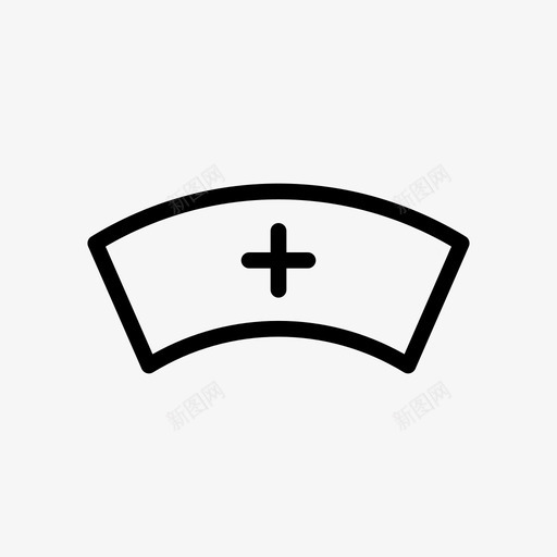 护士帽医生帽子图标svg_新图网 https://ixintu.com 48像素 医生 医疗 字形 帽子 护士