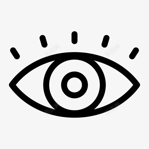 眼睛身体虹膜图标svg_新图网 https://ixintu.com 生意 眼睛 睫毛膏 虹膜 视力 身体