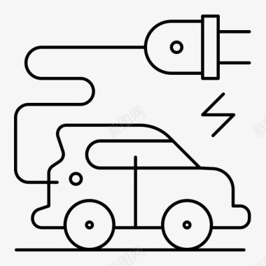 汽车汽车技术电动汽车图标图标