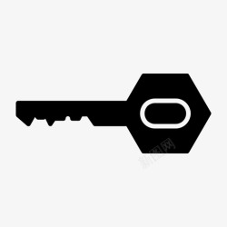 开着的锁钥匙门房子图标高清图片