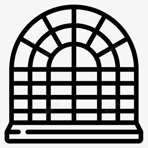窗户建筑窗户线性图标svg_新图网 https://ixintu.com 建筑窗户 窗户 线性