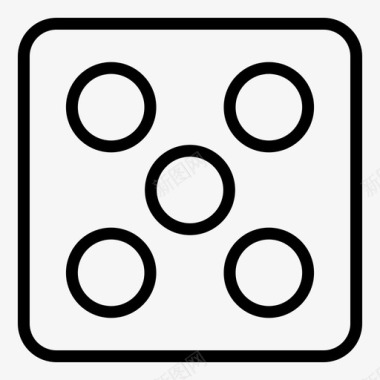 骰子游戏61直线图标图标