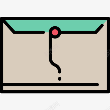 信封80年代图标2线性颜色图标