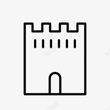 城堡建筑防御图标图标