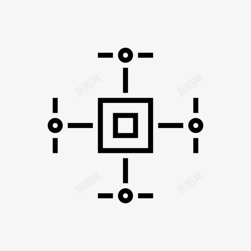 网络连接链接图标svg_新图网 https://ixintu.com 地图 站点 网络 连接 链接