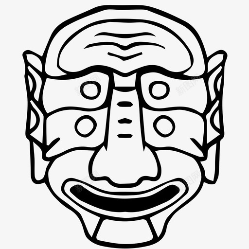 神的面具韩国人图腾图标svg_新图网 https://ixintu.com 传统 图腾 神的面具 韩国人 韩国传统面具