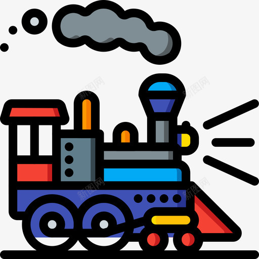 火车蒸汽朋克5线性颜色图标svg_新图网 https://ixintu.com 火车 线性颜色 蒸汽朋克5