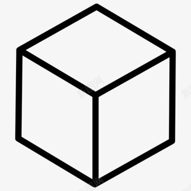 立方体方框长方体图标图标