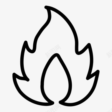 火焰篝火燃烧图标图标