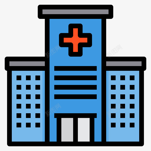 医院城市元素47线性颜色图标svg_新图网 https://ixintu.com 元素 医院 城市 线性 颜色