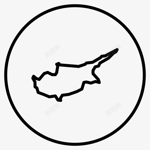 塞浦路斯地图国家岛屿图标svg_新图网 https://ixintu.com 国家 塞浦路斯地图 尼科西亚 岛屿