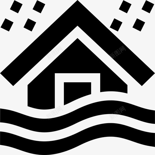 洪水气候变化8已填充图标svg_新图网 https://ixintu.com 已填充 气候变化8 洪水
