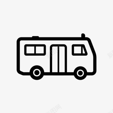 小巴公共交通车辆图标图标