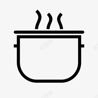 烹饪锅煮沸砂锅图标图标