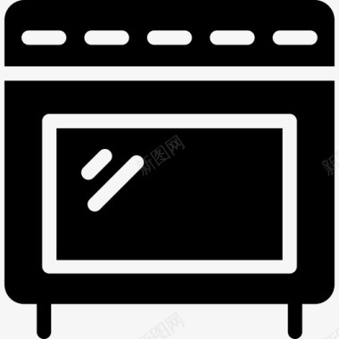 烤箱厨房48实心图标图标