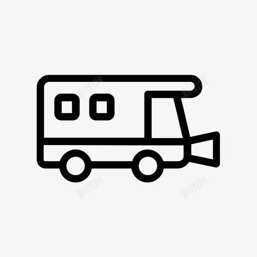 公共汽车汽车运输工具图标svg_新图网 https://ixintu.com 公共汽车 卡车 汽车 车辆 运输工具 运输线标志符号48像素