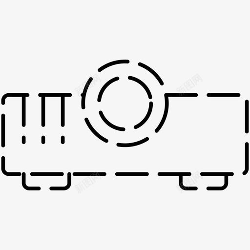 投影仪演示投影图标svg_新图网 https://ixintu.com 图标 幻灯片 投影 投影仪 演示 电子产品 虚线