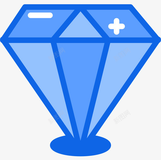 钻石商业284蓝色图标svg_新图网 https://ixintu.com 商业284 蓝色 钻石