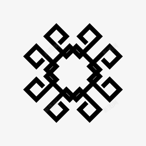 装饰品曼陀罗漩涡图标svg_新图网 https://ixintu.com 曼陀罗 漩涡 装饰品