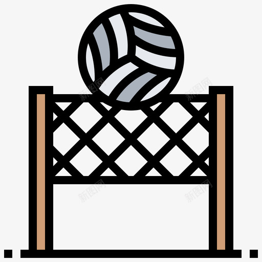 排球教育207线颜色图标svg_新图网 https://ixintu.com 排球 教育 颜色