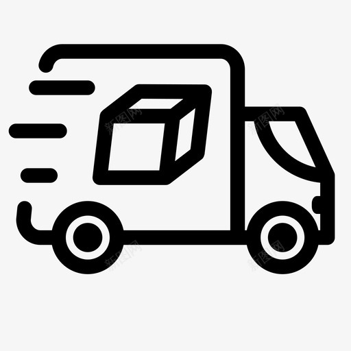 送货电子商务购物图标svg_新图网 https://ixintu.com 包装 卡车 概述 电子商务 购物 送货