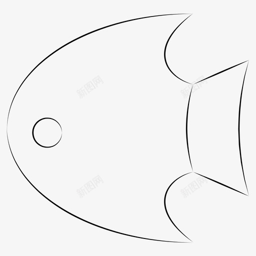 鱼动物夏季手绘图标svg_新图网 https://ixintu.com 动物 夏季手绘 鱼