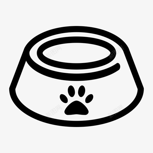宠物食品碗肉宠物碗图标svg_新图网 https://ixintu.com 产品 宠物 宠物食品