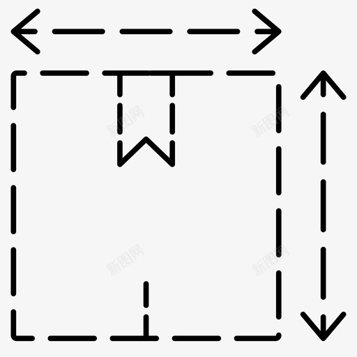 框大小交货包装图标svg_新图网 https://ixintu.com 交货 交货虚线图标 包装 框大小