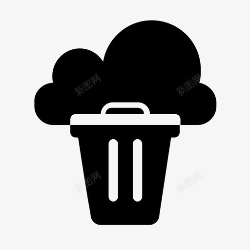 清除历史垃圾箱云图标svg_新图网 https://ixintu.com 云 删除 垃圾箱 清除历史