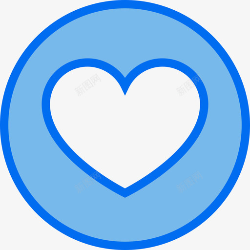 心脏界面按钮6蓝色图标svg_新图网 https://ixintu.com 心脏 界面按钮6 蓝色