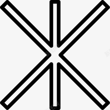 十字架占星术和符号学4直线图标图标