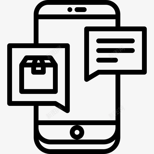 电话留言箱子送货图标svg_新图网 https://ixintu.com 仓库 电话留言 箱子 送货