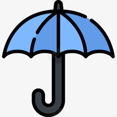 雨伞冬衣及配件6线状颜色图标图标