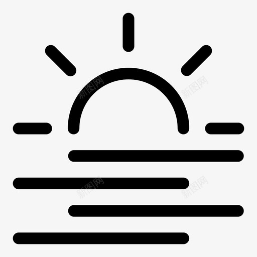 朦胧的太阳雾霾图标svg_新图网 https://ixintu.com 图标 天气 天气图 太阳 朦胧 胧的 设置 阳光