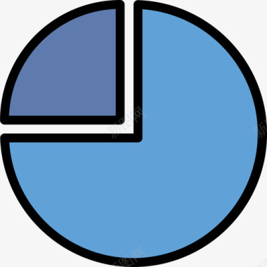 饼图图表和图表4线性颜色图标图标