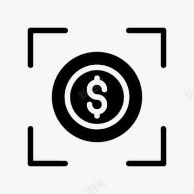 焦点美元货币目标图标图标
